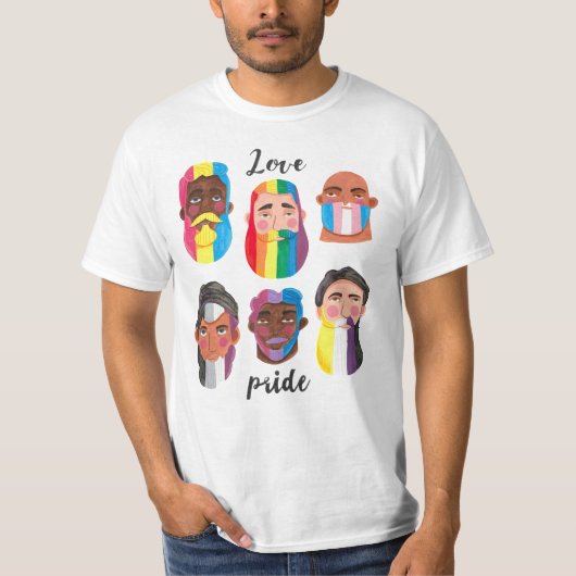 Gay Pride regenboogvlaggen vlaggen van mannen T-shirt (Voorkant)