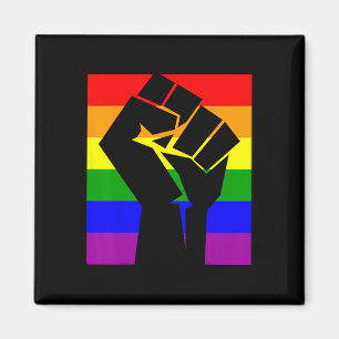 Gay Pride Resist Fist Rainbow Flag LGBTQ Shirt 1 Magneet
