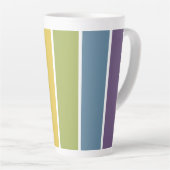 Gay Pride Retro Rainbow Gepersonaliseerd Latte Mok (Rechterhoek)