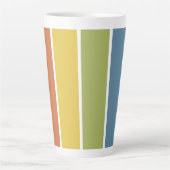 Gay Pride Retro Rainbow Gepersonaliseerd Latte Mok (Voorkant)