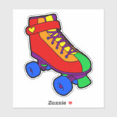 Gay Pride Retro Rainbow Roller Schaats Sticker (Vel)