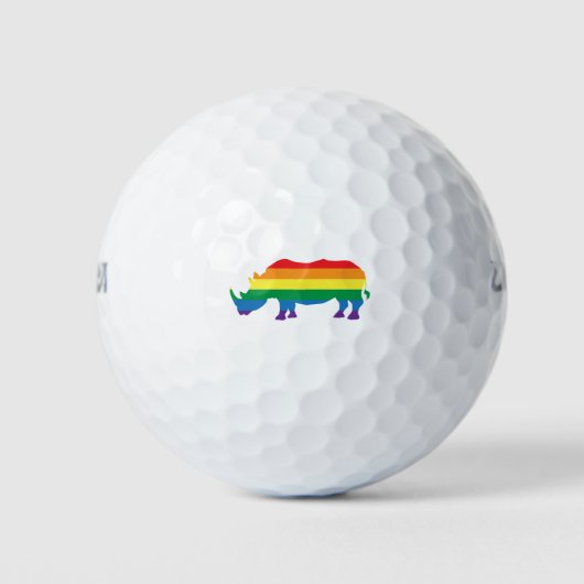 Gay-Pride-Rhino Golfballen (Voorkant)