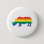 Gay-Pride-Rhino Ronde Button 5,7 Cm (Voorkant)