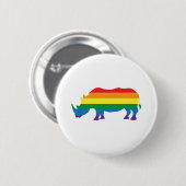 Gay-Pride-Rhino Ronde Button 5,7 Cm (Voorkant /achterkant)