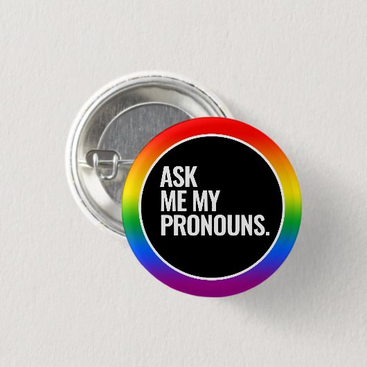 Gay Pride Ronde Button 3,2 Cm (Voorkant /achterkant)
