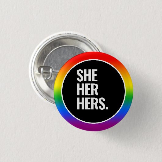 Gay Pride Ronde Button 3,2 Cm (Voorkant /achterkant)