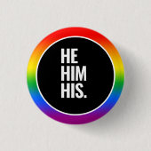 Gay Pride Ronde Button 3,2 Cm (Voorkant)