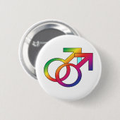 Gay PRide Ronde Button 5,7 Cm (Voorkant /achterkant)