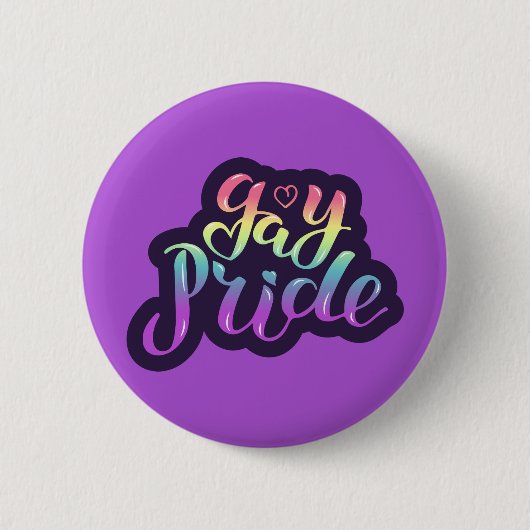 Gay Pride Ronde Button 5,7 Cm (Voorkant)