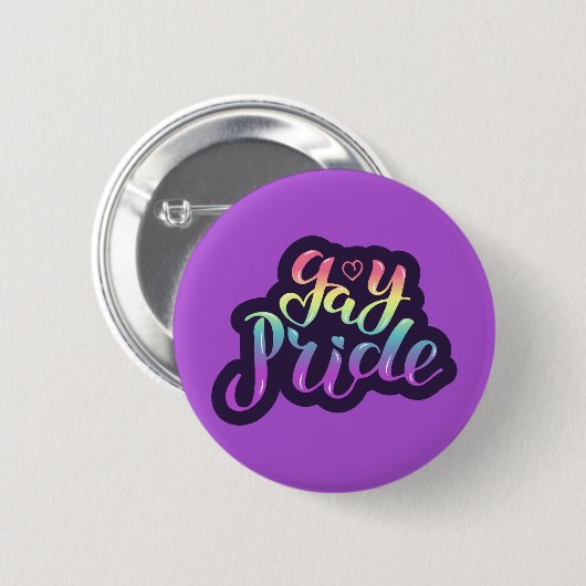 Gay Pride Ronde Button 5,7 Cm (Voorkant /achterkant)