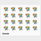 Gay Pride Ronde Sticker (Vel)