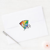 Gay Pride Ronde Sticker (Envelop)