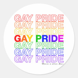Gay Pride Ronde Sticker