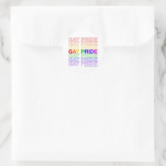 Gay Pride Ronde Sticker (Tas)