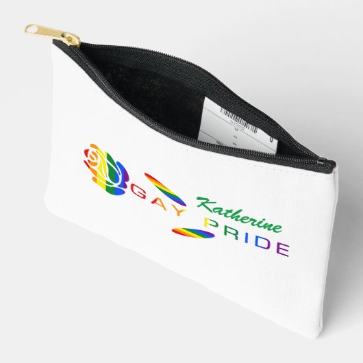Gay Pride Roos Rainbow Flag gepersonaliseerd Etui (Open)