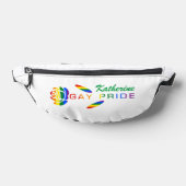 Gay Pride Roos Rainbow Flag gepersonaliseerd Heuptasje (Liggend)