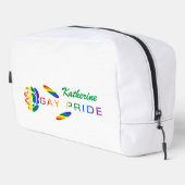 Gay Pride Roos Rainbow Flag gepersonaliseerd Toilettasje (Rechterhoek)