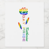 Gay Pride Roos Rainbow Flag gepersonaliseerd Wijn Etiket (Enkel label)