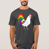 Gay Pride Rooster T-shirt (Voorkant)