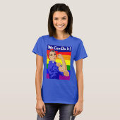 GAY PRIDE ROSIE DE RIVIER MET REGENBOOGVLAG T-SHIRT (Voorkant volledig)