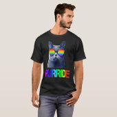 Gay Pride S LGB Cat Purride Essentia T-shirt (Voorkant volledig)