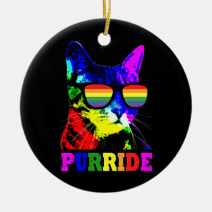Gay Pride s.r.v. Mannen LGBT Papa Cat Cat Gift Keramisch Ornament