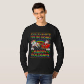 Gay Pride Santa Ho Ho Homo Happy Holigays Ugly Chr T-shirt (Voorkant volledig)