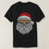 Gay Pride Santa Sunbril Kerstmis Pajama LGBT-Q T-shirt (Design voorkant)