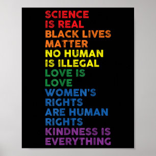 Gay Pride Science is echt zwart leven vrouwen geli Poster
