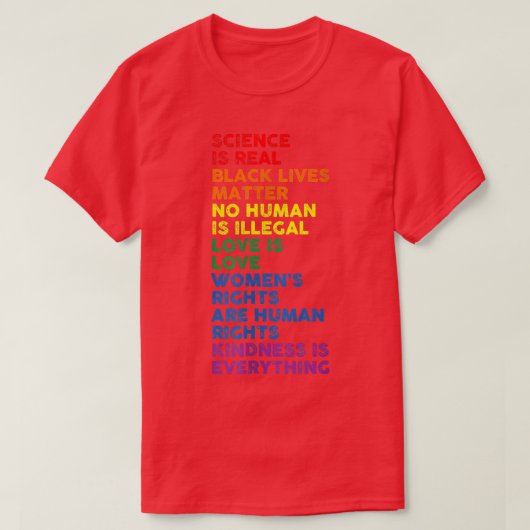 Gay Pride Science is echt zwart, want liefde voor T-shirt (Design voorkant)