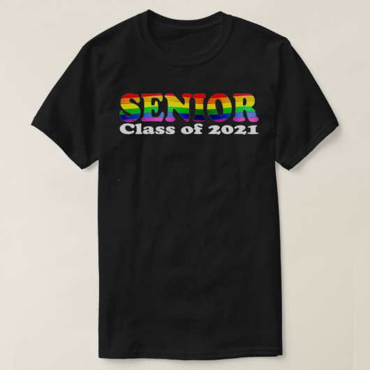 Gay Pride Senior Afstuderen Class of 2021 Afstuder T-shirt (Design voorkant)