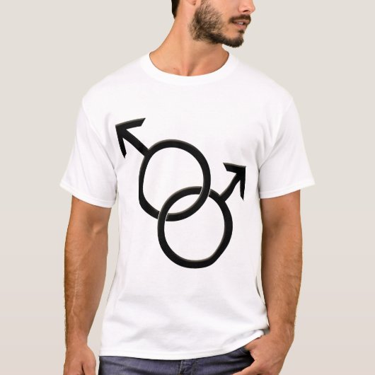 Gay Pride Shirten Mannen Zelfde-Geslacht de Shirte T-shirt (Voorkant)