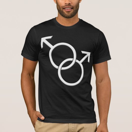 Gay Pride Shirten Mannen Zelfde-Geslacht de Shirte T-shirt (Voorkant)