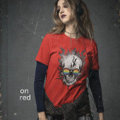 Gay Pride Skull Rainbow Zonnebril Skater Grunge T-shirt
