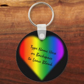 Gay Pride Sleutelhanger Rainbow Love Sleutelhanger (Voorkant)