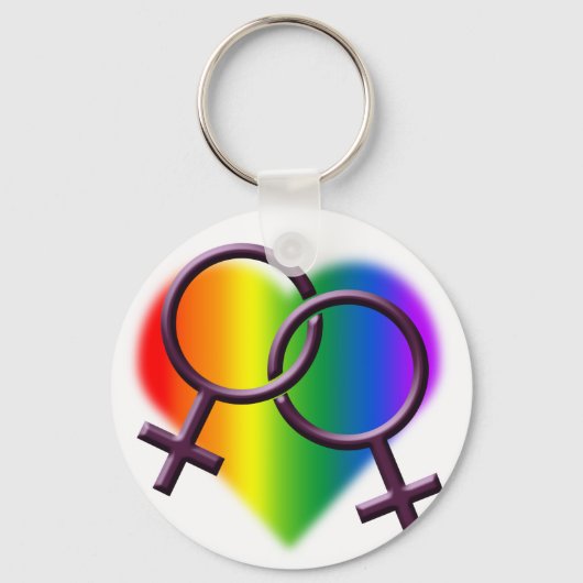 Gay Pride Sleutelhanger Rainbow Love Sleutelhanger (Voorkant)