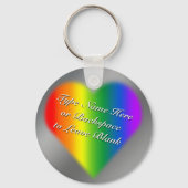 Gay Pride Sleutelhanger Rainbow Love Sleutelhanger (Voorkant)