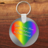 Gay Pride Sleutelhanger Rainbow Love Sleutelhanger (Voorkant)