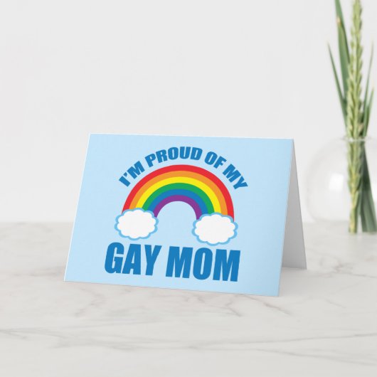 Gay Pride Son Daughter Ik ben trots op mijn mam Ra Kaart (Voorkant)