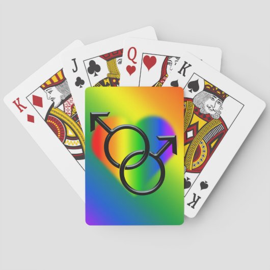 Gay Pride-speelkaarten voor regenboogliefdenspelen Pokerkaarten (Achterkant)