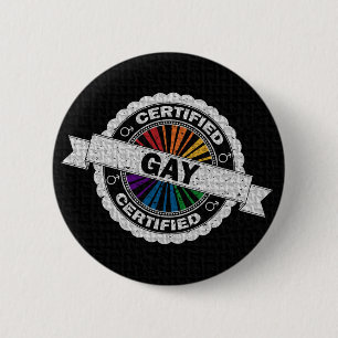 Gay Pride Stamp gecertificeerd Ronde Button 5,7 Cm