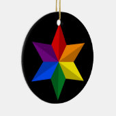 Gay Pride Star Keramisch Ornament (Rechts)