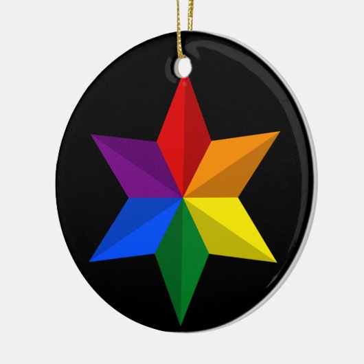 Gay Pride Star Keramisch Ornament (Links)