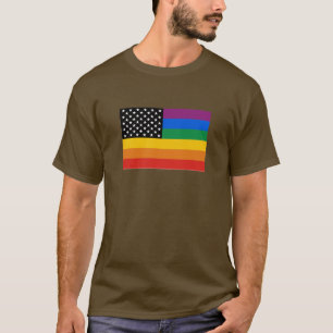 Gay Pride Stars en Stripes T-shirt