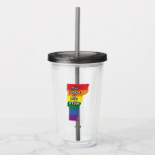 Gay Pride State | Vermont Acryl Drinkbeker (Voorkant)