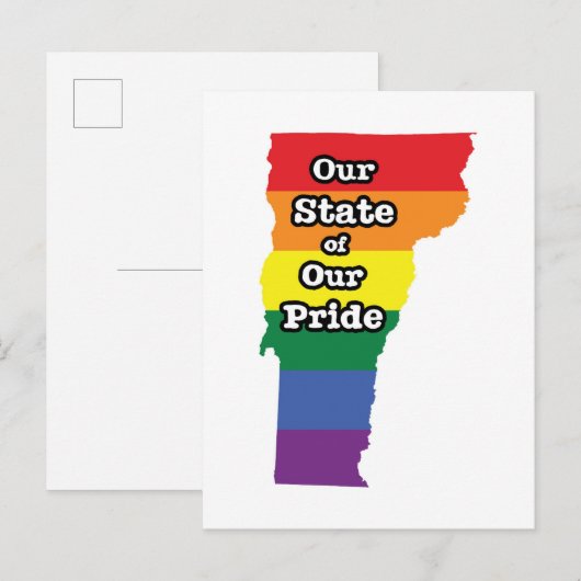 Gay Pride State | Vermont Briefkaart (Voorkant / Achterkant)