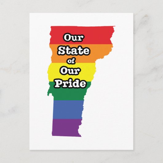 Gay Pride State | Vermont Briefkaart (Voorkant)