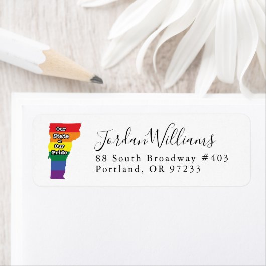 Gay Pride State | Vermont Etiket (Insitu)