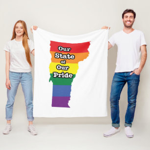 Gay Pride State   Vermont Fleece Deken