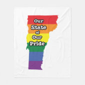 Gay Pride State | Vermont Fleece Deken (Voorkant)